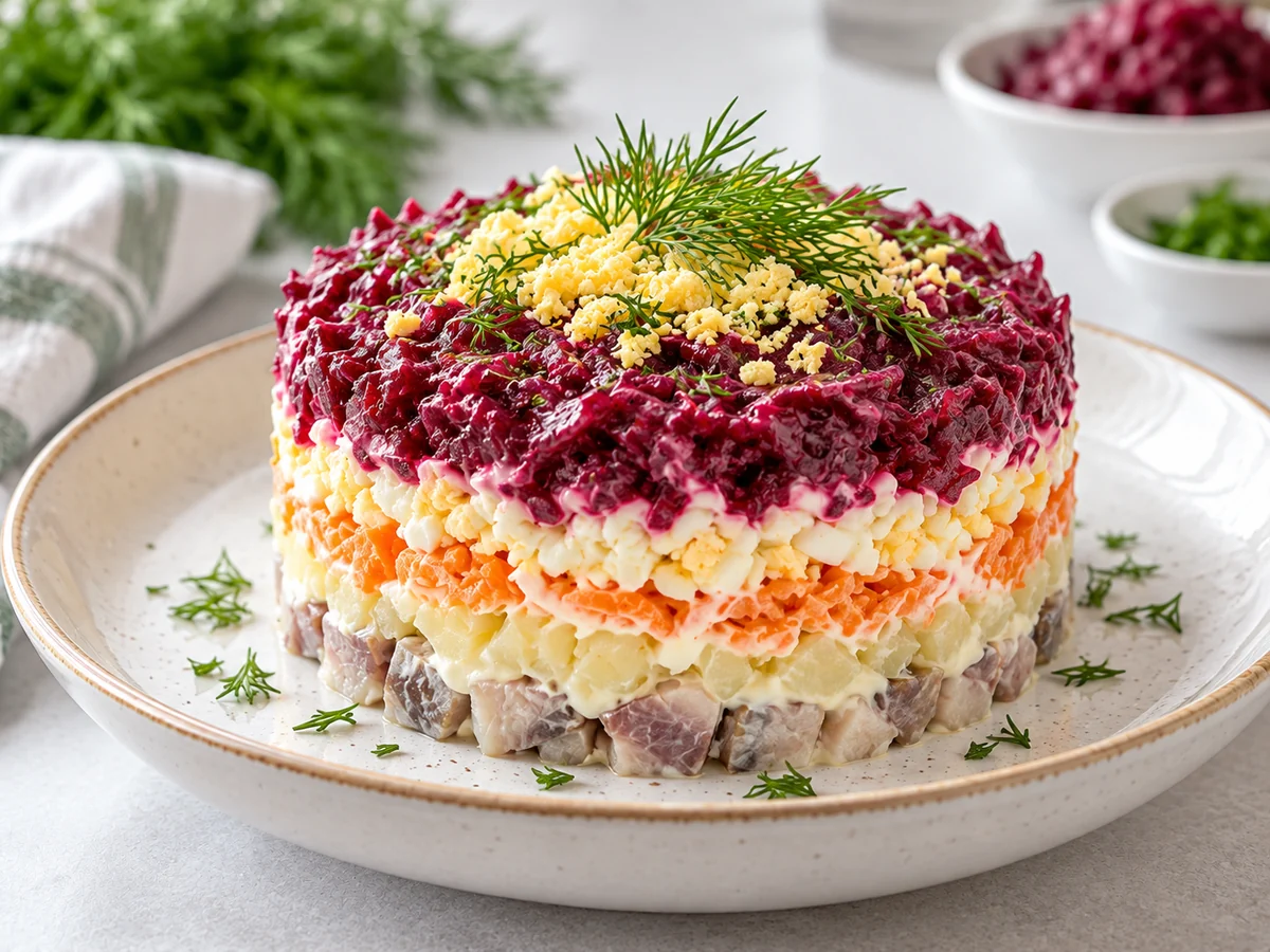 Селёдка под шубой — классический рецепт